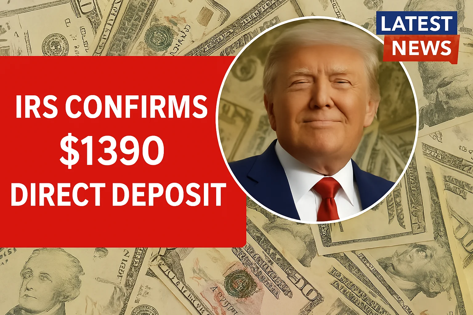 IRS Confirms $1390 Direct Deposit Relief for August 2025 — Check If You Qualify